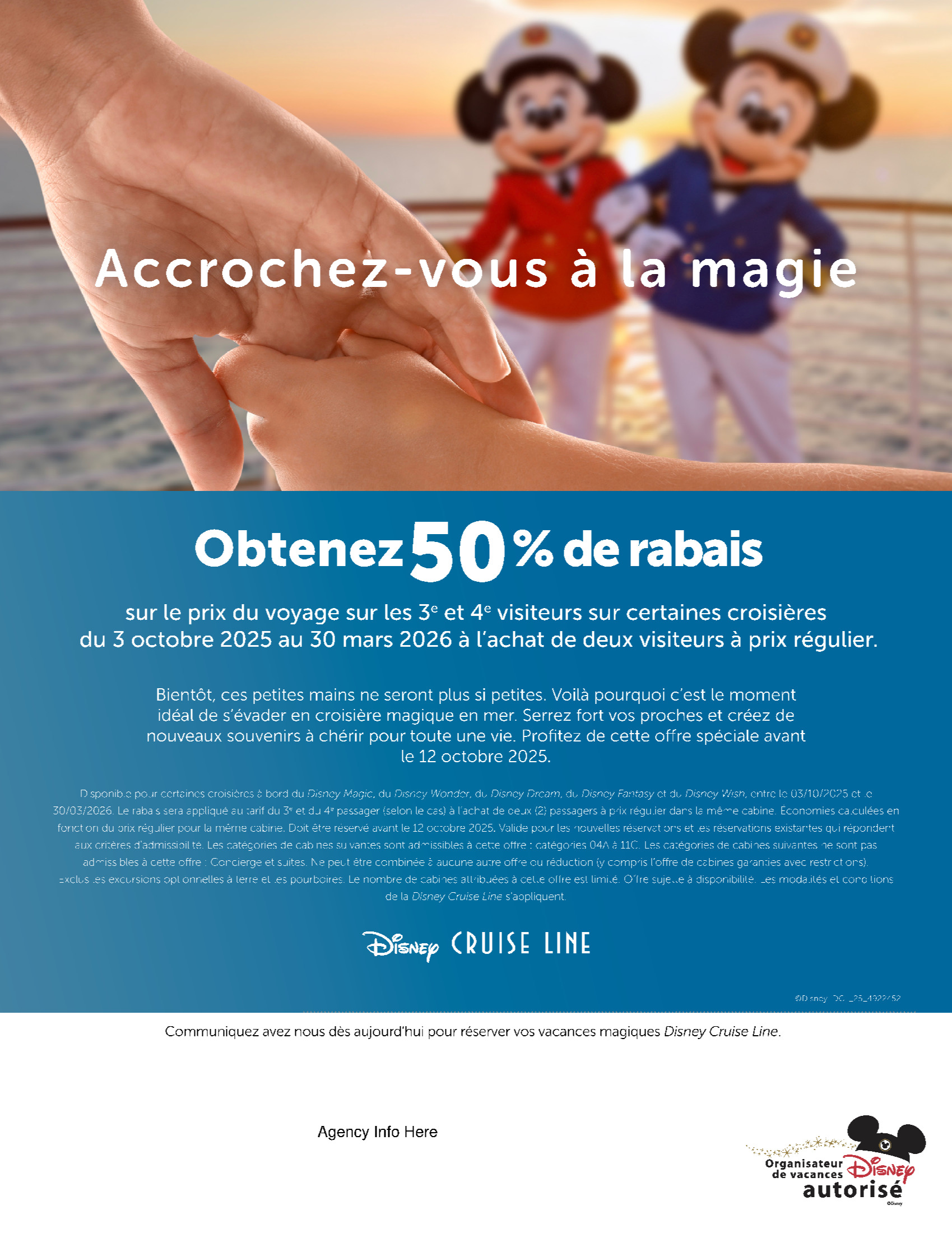 Promotion Disney Cruise Line : Obtenez 50% de rabais sur les 3ème et 4ème visiteurs avec les Créateurs de Magie de Voyages Synergia et Voyages Donnacona Promotion Disney Cruise Line : Obtenez 50% de rabais sur les 3ème et 4ème visiteurs avec les Créateurs de Magie de Voyages Synergia et Voyages Donnacona